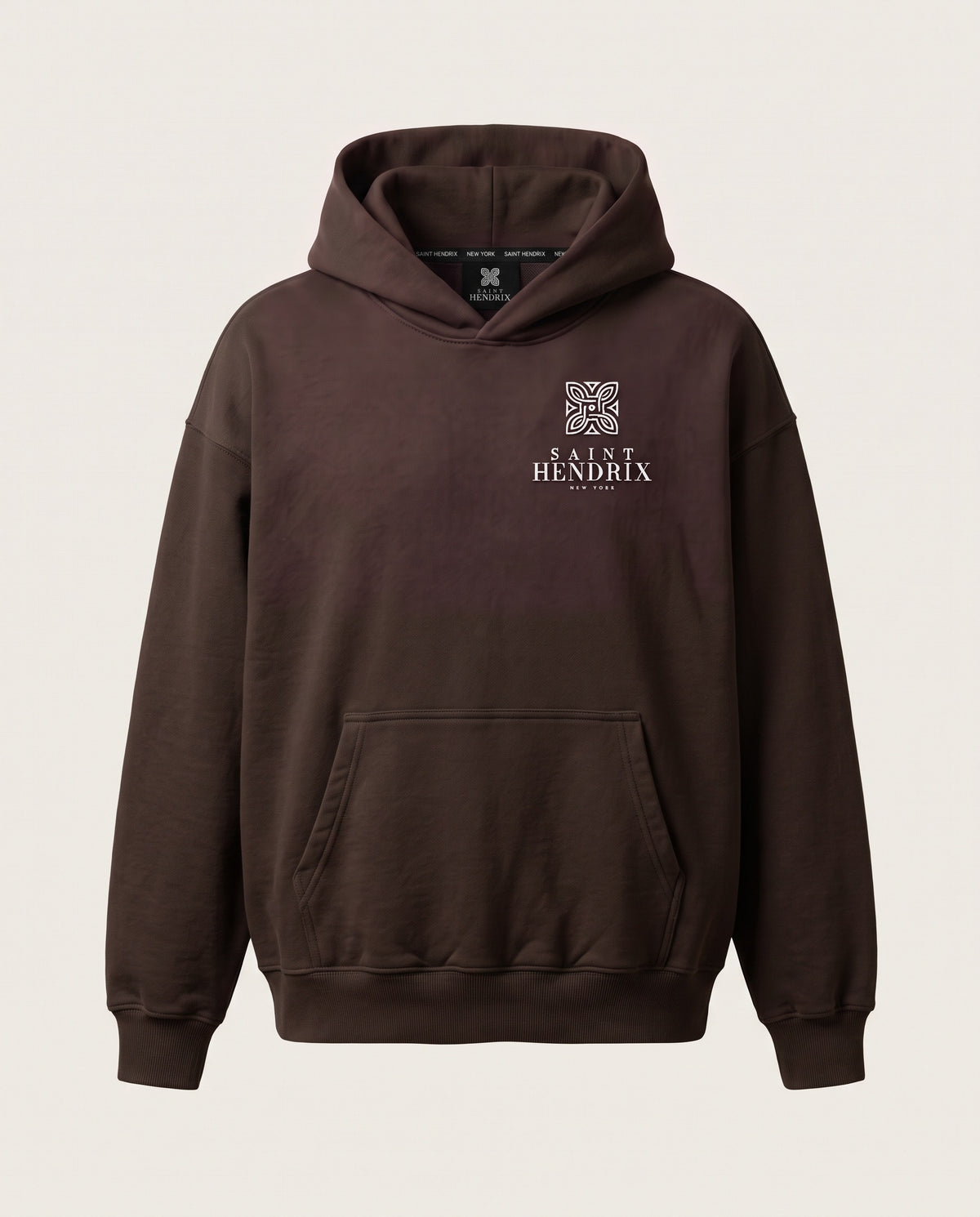 Maison Hoodie in Bitumen, front