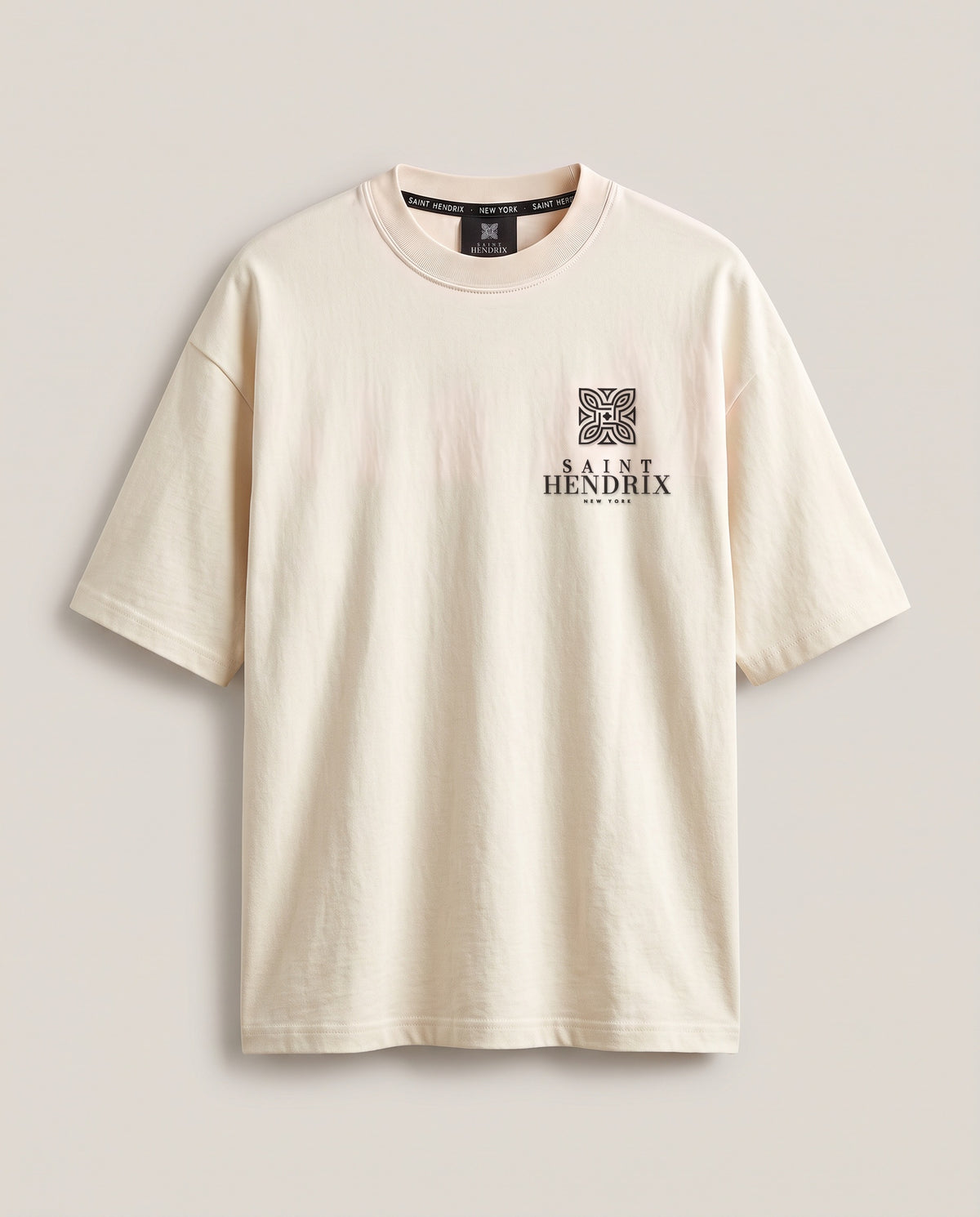 Maison Tee in Cream, front